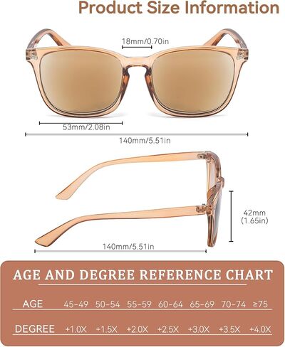 Reading Sunglasses for Women Men, Full Lens readers Sunglasses UV400 Protection IF8082 in Kuwait