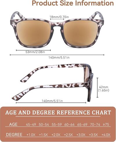 Reading Sunglasses for Women Men, Full Lens readers Sunglasses UV400 Protection IF8082 in Kuwait