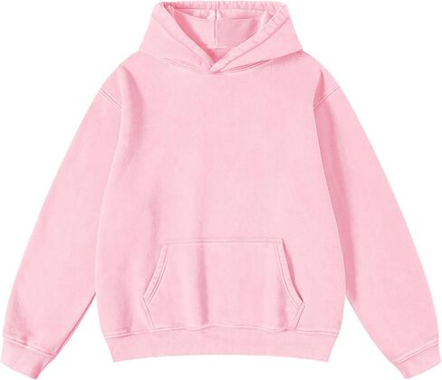 Dnzzs Womens Oversized Hoodie Acid Wash Hoodie Vintage Sweatshirt Heavyweight Fleece Cotton Streetwear Trendy Hoodies in Kuwait