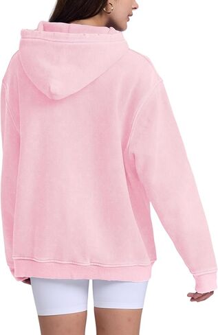 Dnzzs Womens Oversized Hoodie Acid Wash Hoodie Vintage Sweatshirt Heavyweight Fleece Cotton Streetwear Trendy Hoodies in Kuwait