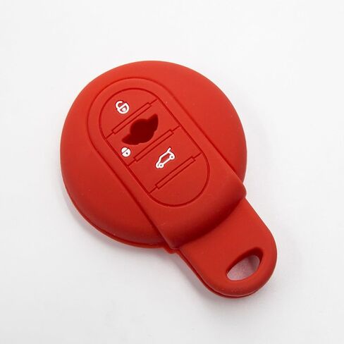 Silicone Smart Key Case Cover for New Mini Cooper 3th Generation F55 F56 Club Man Country Man (Orange) in Saudi Arabia