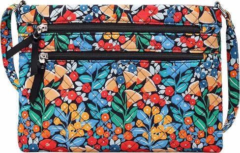 Brentano Cotton quilted Multi-zipper crossbody purse in Kuwait