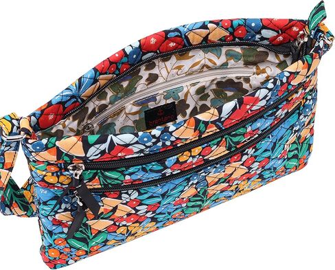 Brentano Cotton quilted Multi-zipper crossbody purse in Kuwait
