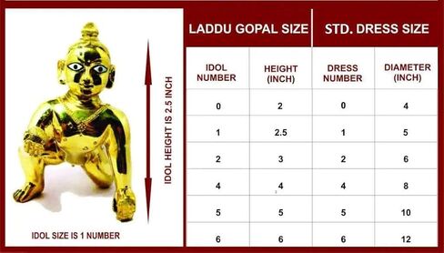 eSplanade Ladoo Gopal Poshak | God Dress | Bhagwaan Ki Poshaak | Dev Vastra - (Set of 6) in Saudi Arabia