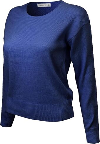 Women's Women's Awesome 21 Long Sleeve Round Neck Waffle Detail Sweater in Saudi Arabia