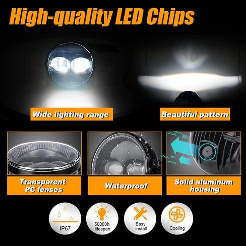 4.5 4-1/2 Round LED Fog light Compatible with Ford F150 F-150 2011-2014 Ranger 2008-2011 Expedition 2007-2014 in Saudi Arabia