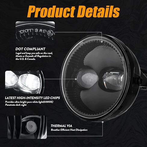 4.5 4-1/2 Round LED Fog light Compatible with Ford F150 F-150 2011-2014 Ranger 2008-2011 Expedition 2007-2014 in Saudi Arabia