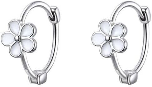 ONLYJUMP 14K Gold Plated Daisy Hoop Earrings Huggies for Women Daisy Flower Hoop Earrings Florl Earrings Lightweight Chunky Gold Earrings Cartilage Helix Earrings in Saudi Arabia
