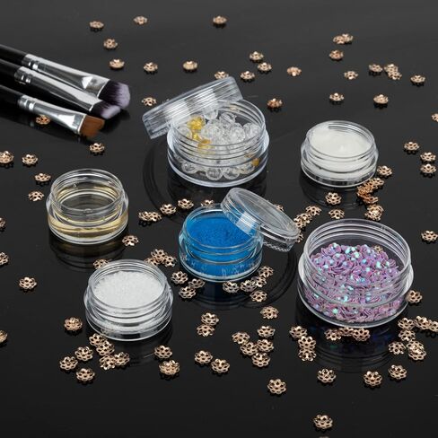 ZEJIA Sample Containers, Tiny Sample Jars with Lids, 3 Gram Cosmetic Containers with lids, Clear Lip Balm Containers (25 Pieces) in Saudi Arabia