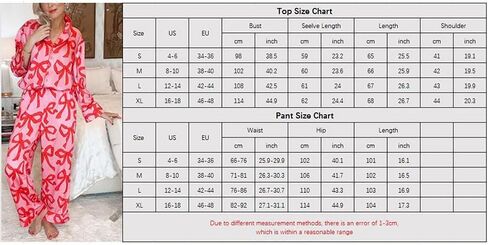 Owl's-Yard Women's 2 Piece PJS Set Y2k Bow Print Long Sleeve Lapel Button Up Shirt+long Pants Pajama Sets Sleepwear in Saudi Arabia