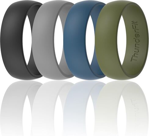 خواتم زفاف من السيليكون للجنسين من ThunderFit، أربطة خطوبة مطاطية، عبوات متعددة متنوعة 1،4،7 in Kuwait