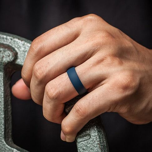 خواتم زفاف من السيليكون للجنسين من ThunderFit، أربطة خطوبة مطاطية، عبوات متعددة متنوعة 1،4،7 in Kuwait