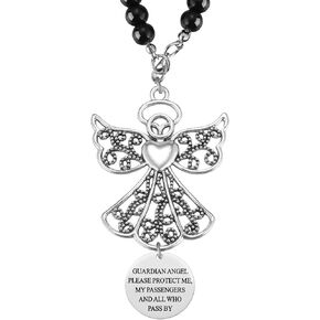 Guardian Angel Car Charm, Guardian Angel Please Protect Me My Passengers and All Who Pass by, Rearview Mirror Charm, Hanging Angel Charm, New Driver Safe Travels Driving Gift