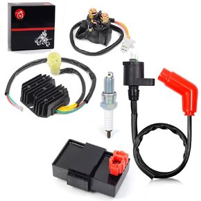 CDI Box Ignition Coil Voltage Regulator Rectifier Relay Kit for Honda FourTrax 300 TRX300 TRX300FW 1994-1997 30410-HM5-505