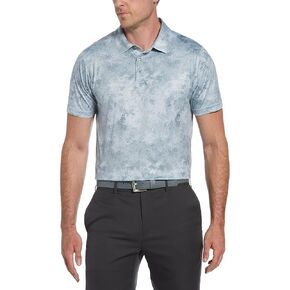 PGA TOUR Men's Short Nature's Marble Print Sleeve Golf Polo Shirt