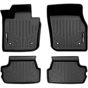 SMARTLINER Custom Fit All Weather 2 Row Black Floor Mat Liner Set Compatible with 2022-2023 Mini Cooper SE (Electric Hardtop 2-Door Model. Automatic Transmission)