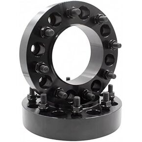 Wheel Accessories Parts 2 Pcs Steel Wheel Spacers 8 on 200mm 8x200mm 2.00 Inch Thick M14x1.5 14x1.5 Thread Stud Fits 2019+ Ram 3500 2003+ Ford F350 Dual Rear Wheel Vehicles No Lip