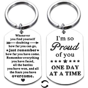 Young Men Gifts, Sobriety Gifts for Women Men, Aa Sober Gifts, Sobriety Keychain, Proud of You Gifts, Alcoholics Anonymous Gifts for Him, Christmas Gifts for Sobriety Sober, Young Men Gifts Age 20s
