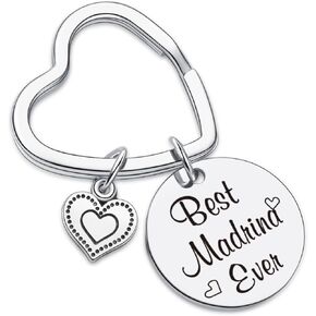 7RVZM Madrina Gift For Women Madrina Moving Away Keychain God Mother Keychain Godmom Gifts