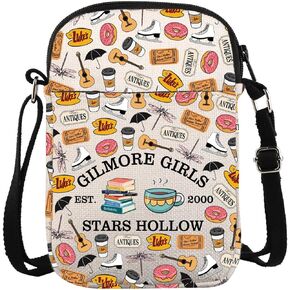 Gilmore Girls Est 2000 Stars Hollow Inspired Crossbody Bag Dragonfly Inn Fall Gazebo Gift