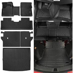 سجادات أرضية Naibeve لعام 2023 2024 2025 Nissan Ariya لـ Nissan Ariya Cargo Mat Trunk Mat مع مسند الظهر وغطاء المقعد الخلفي ملحقات حامية (حصيرة صندوق السيارة تناسب المستوى العلوي فقط) in Kuwait