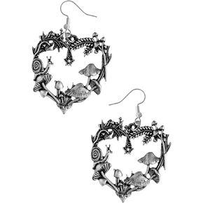 HAQUIL Vintage Nature Mushroom Snail Spider Leaf Dangle Drop Earrings Jewelry Gift for Women
