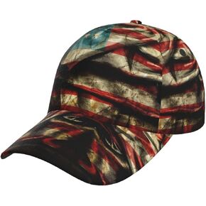 American Flag Baseball Cap Workout Hats with Adjustable Strap for Men & Women Dad Hat Snapback Hat