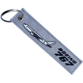 Boeing 767 Jumbo Jet Passenger Model Aircraft Aerospace Aviation Design Manufacturer Air Airplane Airline Flight Keychain Key Tag Chain Fob Ring