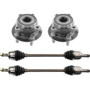 TRQ Drivetrain Kit CV Axle Shaft Assembly Wheel Hub Bearing Assembly Compatible with 2014 Subaru Forester 2010-2014 Legacy Outback