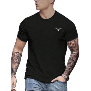 SOLY HUX T Shirts for Men Graphic Print Crew Neck Short Sleeve Casual Tees Basic Tops