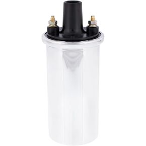 United Pacific S1207 Chrome Plated 6-Volt Ignition Coil Canister, High Output, Direct Replacement, Easy Install – ONE Unit