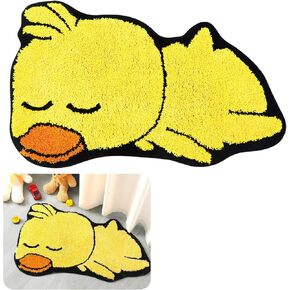 Yellow Duck Bath Mat Microfiber Shower Bathroom Rug Non Slip Duck Rug Washable Cute Bathroom Mat for Home, Kitchen, Bedroom