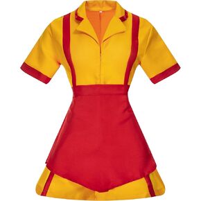 Costume Women Adult Waitress Costume Halloween for Cosplay Outfit, Fancy Dress Party, Halloween