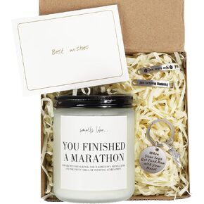 Gifts for Runners,Marathon Gifts Set for Runners Men, Women, Candle Shoe Tags Keychain, Gifts for Runners Female, Male,Marathon Runner Gifts, Running Gifts Ideas,Half Marathon Runners Gifts