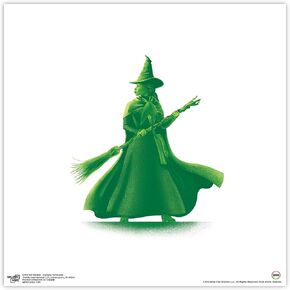 Trends International Gallery Pops Wicked - Elphaba Silhouette Wall Art, 12" x 12" Gallery Pops Wall Art, Black Framed Version
