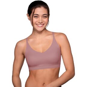 Floatley Cozy Adjustable Scoop Neck Plunge Convertible Bra Comfort Wirefree Seamless Bra with Embedded Pad for Women