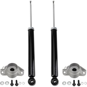 TRQ Rear Suspension Kit Shock Absorber Shock Mount Kit Compatible with 2009-2014 Audi A4 A4 Quattro 2010-2014 A5 2008-2017 A5 Quattro 2015-2016 S4 S5