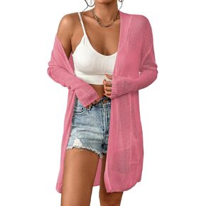 SOLY HUX Women's Open Front Long Sleeve Cardigan Sweater Tops with Pockets