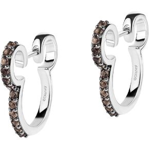 Jewelili Disney Jewels 925 Sterling Silver Birthstone or Gemstones Mickey Hoop Earrings