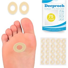 Callus Cushions, Oval Corn Pads, Foam Padding with Self-Stick Adhesive, Protects Toes, Foot and Heel from Rubbing and Friction, Pain Relief from Calluses, Corns, Blisters (90 Count, Small Size)