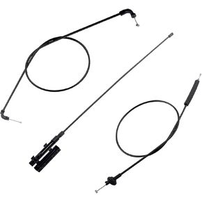 3Pcs Front Center Rear 3pcs Hood Release Cable Kit Fit For BMW 740i 2001, 745i 02-05, 750i 750Li 06-08, 760i 04-06, 760Li 03-08, Alpina B7 07-08 Replace# 51238240608, 51238240609, 51237197474