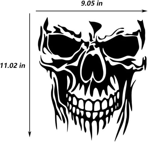 3D Skull Car Hood Decals Laser Skull Car Sticker for Auto,Truck,SUV Indoor and Outdoor Decoration. (red) in Saudi Arabia