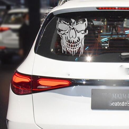 3D Skull Car Hood Decals Laser Skull Car Sticker for Auto,Truck,SUV Indoor and Outdoor Decoration. (red) in Saudi Arabia
