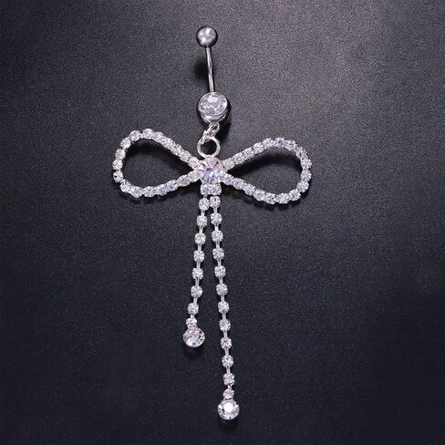 Eartif حلقات زر البطن الذهب القوس استرخى حلقات زر البطن الجراحية الصلب للنساء تشيكوسلوفاكيا حلقات السرة Bowknot زر البطن ثقب المجوهرات in Kuwait