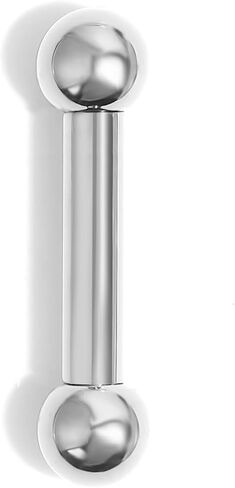 1pc G23 Titanium Internally Threaded 6mm/8mm/10mm Ball Straight Barbell Nipple Ring 8G 6G 4G 2G 0G 00G Tongue Piercing Bridge Piercing Jewelry 12mm-16mm in Kuwait