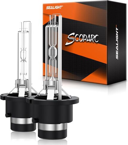 لمبة SEALIGHT D1S HID، 6000K أبيض بارد 225% سطوع، 35 وات زينون HID بديل 66144 66140 85140 85415 (85415C1) لمبات، توصيل وتشغيل لمبات إضاءة الضباب، حزمة من 2 in Saudi Arabia