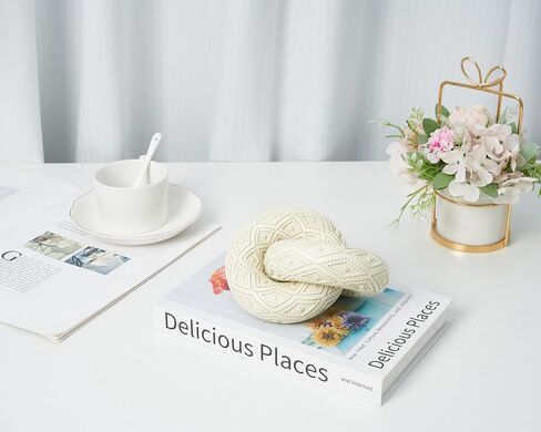 رابط سلسلة عقدة لديكور طاولة القهوة، 2 وصلة من الراتنج للديكور الجمالي عقدة سلسلة زخرفية، أشياء رائعة من الذهب anitque لوضعها على الرف، ديكور عقدة بوهو البسيط لديكور المنزل المحايد in Kuwait