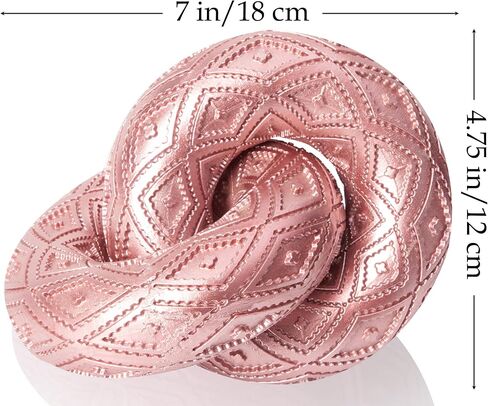 Knot Chain Link for Coffee Table Decor, 2 Link Resin Aesthetic Decor Decorative Chain Knot, Anitque Gold Cool Stuff to Put on Shelf, Boho Minimalist Knot Decor for Neutral Home Decor in Kuwait