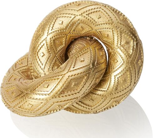 رابط سلسلة عقدة لديكور طاولة القهوة، 2 وصلة من الراتنج للديكور الجمالي عقدة سلسلة زخرفية، أشياء رائعة من الذهب anitque لوضعها على الرف، ديكور عقدة بوهو البسيط لديكور المنزل المحايد in Kuwait