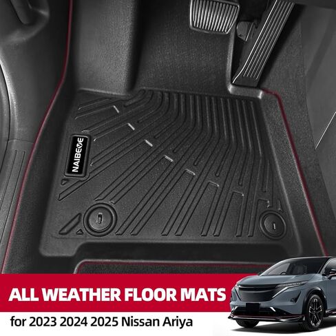 سجادات أرضية Naibeve لعام 2023 2024 2025 Nissan Ariya لـ Nissan Ariya Cargo Mat Trunk Mat مع مسند الظهر وغطاء المقعد الخلفي ملحقات حامية (حصيرة صندوق السيارة تناسب المستوى العلوي فقط) in Kuwait